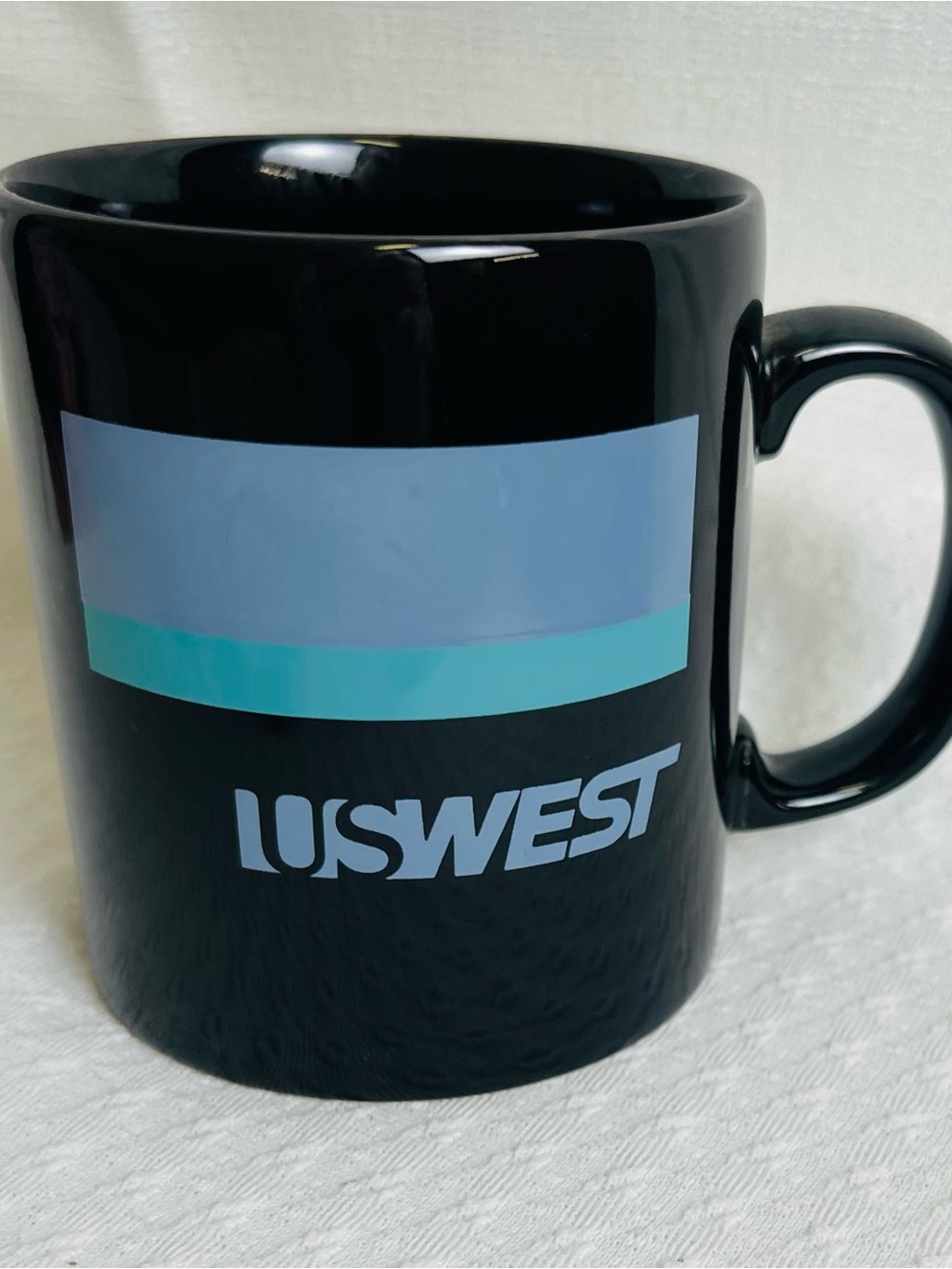 Men's US West Vintage Mug - Black with Blue Accent